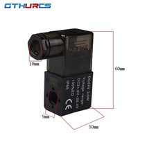 공압 에어택 솔레노이드 코일 밸브 블랙 DC12V 4v210-08 2v025 용 1 개입, 01 Coil_01 DC12V