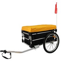 자전거 트레일러 천막 덮개 수하물카트 카고웨건 캠핑, 누르스름하다