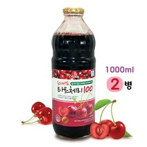엘뉴트리 타트 체리 원액 NFC 착즙 쥬스 100% 몽모랑시 채리 주스 멜라토닌 음식 비타민 베타카로틴 복용법 먹는법 직구 터키산, 2병, 1000ml