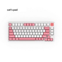 알루미늄 개스킷 장착 구조 기계식 키보드 핫 스왑 가능 유선 RGB 조명 키캡 PBT 게임용 AC081, Cat s pad