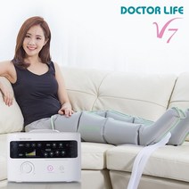 [닥터라이프] V7 공기압 다리 사지압박순환장치/의료기기/국내생산/ 본체+다리세트(화이트 핑크), V7본체+다리커프/핑크