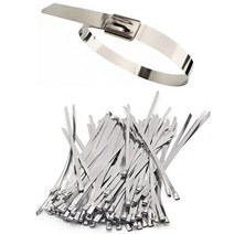 스텐 케이블타이 밴드 대형 스틸 금속 타이 스텐레스 SUS304 100개, 4.6x600mm