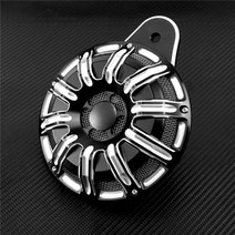 [해외] 오토바이 혼 스피커 커버 혼 어셈블리 블랙크롬 할리 투어링 일렉트라 글라이드 flhr flhx 91-17 sportster xl 2007-up, 2-혼 스피커 커버