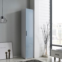 [아이앤]엘리시아 광폭 300 도어 옷걸이 옷장 PF, 옷봉형/딥블루(광폭)