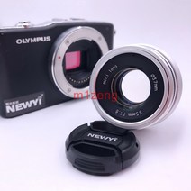 캠코더렌즈 카메라렌즈 35mm F1.6 APS-C 영화 수동 초점 MF 프라임 소니 a7r3 a9 A6500 후지 xt30 xa5 m43, 02 silver color_01 M4/3