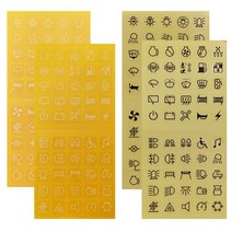 switch transparent sticker label decal for car 해양 보트 트럭 트레일러 대시 보드 콘솔 스위치 패널 clear decals waterproof, 검정색과 흰색