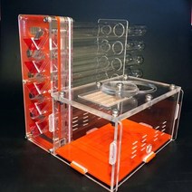 흰개미사육 여왕개미키우기 개미사육장 개미분양 일본왕개미 아크릴사육장새로운 diy 아크릴, 주황색, 14x14x15cm