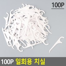 100개입 Y형 일회용 손잡이 치실 치위생 보건 추천 개인위생 브러쉬 프라그 불순물제거 솔