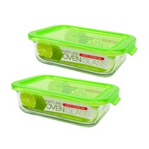 뉴오븐글라스 스마트 직사각 1040ml-2개/오븐용기/밀폐용기/내열유리/전자레인지, 상세페이지 참조, 2개