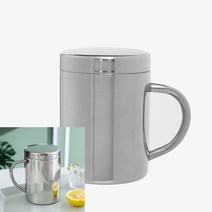 스텐 머그 380ML 커피유리잔 커피유리컵 다기잔 롱머그컵 유기컵 차도구 쌍화차잔 찻주전자 다구세트