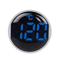 측량 분석 장비 22mm LED 디지털 디스플레이 온도 표시기 신호 온도계 측정 범위-섭씨 20-120, [03] Blue