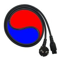 아이티플러스 노트북 3구 크로바 어댑터 전원 파워 코드 케이블 AC코드 10A 국산 인증 정품, 1m