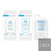 물따로 무방부제 물티슈 오리지날-고급형 캡형 + 리필형 2box 알뜰구매, 선택완료, 단품없음