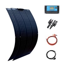 태양광 전지 패널 200w 100w 모노 유연한 태양 20a10a 태양열 컨트롤러 모듈 자동차 rv 보트 홈 지붕 밴 캠핑 12v 24v 태양, 협력사, 12v 200w