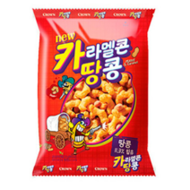 크라운 카라멜콘 땅콩 스낵, 56g, 4개