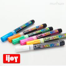 문화 블랙보드마카 낱개 단색 유리용 6개, 주황