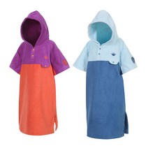 막심 여성 서핑 워터파크 비치웨어 판초타월 L사이즈 H022, 스카이블루 H023 L