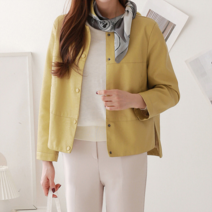 블루종 블루종 라운드 에코레더 자켓_B2302JK011A