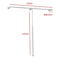 의류 진열대 여성 옷 매장 옷행거 고정식 벽행거 옷걸이, 길이120x높이160cm 스테인레스