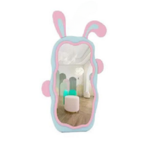 2023토끼 전신거울 대형 아이방 워터룸, 75x130cm, 파란 토끼