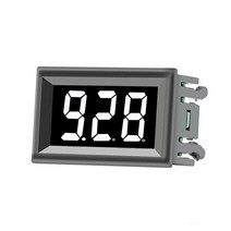 DC 3.5-30V 디지털 자동차 전압계 레드 블루 그린 12 V 24V 바이크 오토바이 차량 LED 디스플레이 전압 테스터, 04 White_03 3-Lines-0-100V