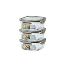 락앤락 유로 오븐글라스 정사각 750ml_그레이_3개