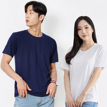 쿨론 몸에붙지않는 곤색반팔티 단색 목늘어짐없는 흰색 이너무지 교복속티 목안늘어나는 얇은면티