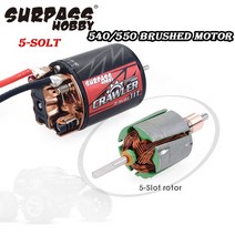 rc 모터 Surpass Hobby-방수 5 슬롯 540 550 20T 16T 12T 10T 브러시 모터 110 RC 몬스터 트럭 TRX4 KM2 SC, 10 80A ESC 5-Solt