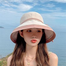 다잇템 여자 피서 톤인톤 콘트라스트 피서룩 모자 (8309014)