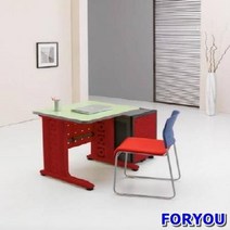 Foryou2812 일자형책상 컴퓨터책상 조립식책상 철제책상 책상 책장 책꽂이, 화이트 그레이