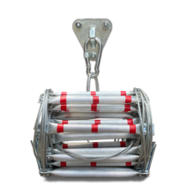 구조대 수직구조대 알루미늄 탈출사다리 등반 하향식, 5미터+후크