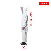 전신 양봉 의류 전문 양봉가 꿀벌 보호 정장 안전 베일 모자 드레스 장비, Thick XL, CHINA