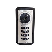 비품114 다이얼키(돌출형) 사우나 헬스클럽 헬스장 스포츠센터 휘트니스 학원 학교 번호키 병원 체육관 수영장 보급형 버튼형, 실버, 문두께18mm/걸쇠41mm