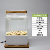 베타키우기 해수어 자동 조명 베타 희귀 열대어 세트 미니 어항, B타입(화이트라이트)