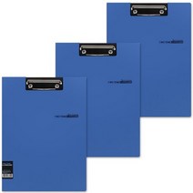 비팬시 투톤 클립보드 A4 파일, 파랑, 3개