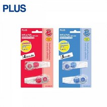 플러스 화이퍼 MR 수정 테이프 리필 2개입 WH-605R 604R 수정테이프 수정도구 수정테이프리필심 화이트리필 문구용품 화이트 글씨수정 수정용품 수, 605R 블루