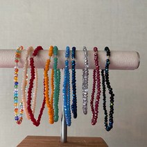 크리스탈 비즈 팔찌 핸드메이드 컬러 팔찌