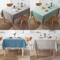 비텐 북유럽 방수식탁보 식탁보 식탁매트 대형식탁보, 140X200, 아이보리