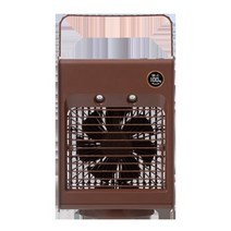 이동식에어컨 수냉식 에어컨 작은방 실외기없는 -미니 휴대용 에어컨 팬 가습기 120 ° 회전 개인 데스크, 03 brown