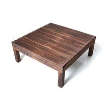 조립식 야외 평상 데크 원목 정자 정원 옥상 테이블, 길이100x너비 100x높이54 cm/1m2