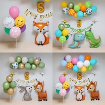 아이 생일파티 풍선 세트 홈파티 남아 여아 공룡 풍선스탠드 풍선클라우드 풍선가랜드, 2-마카롱 풍선클라우드