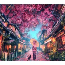 세진 NEW 보석십자수 3D 72가지 신제품 새로운 취미생활 보석 십자수 보석십자수, 33x44 사쿠라아 3