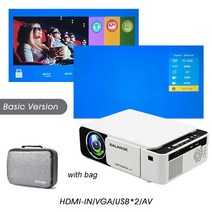 휴대용고화질 미니LED 홈시어터프로젝터salange t6 1080p 4k led 루멘, 협력사, w 기본 가방, 나는 플러그