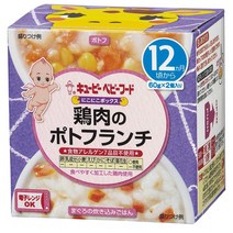 Kewpie Baby Food Chicken Pot-Flunch Set 큐피 이유식 닭고기 스프 2종 런치 세트 (12개월) 60gx2입 4팩