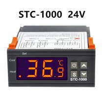 STC-3028 온도 컨트롤러 서모 스탯 습도 제어 STC-1000 다이소 온도계 습도계 12V/24V/220V 40%, CHINA|STC-1000  24V