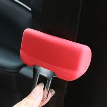 테슬라 안전벨트 클립 소음방지 스크레치 버클커버 모델3 모델Y 앞좌석 뒷자석 2개 1세트, 앞좌석 1열 전용 (Red 2EA)