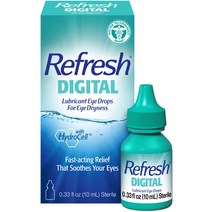 [미국]Refresh Digital Lubricant Eye Drops 디지털기기 눈건조 자극 완화 인공눈물 점안액 일회용눈물, 1팩
