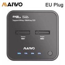 외장하드 SSD HDD TYPE-C 대용량 메모리 휴대용maiwo 듀얼 베이 m.2 satanvme 드라이브 도킹 스테이션 usb3.1 type c m.2 클론 오프라인 독, 협력사, m.2 nvme eu k3016p