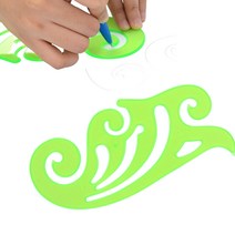 파도 모양자 곡선자 물결 바다그리기