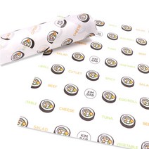 알찬 디자인 김밥포장 식품포장지 유산지 33x33cm 1000장, 알찬 김밥포장지(33x33) 1000장